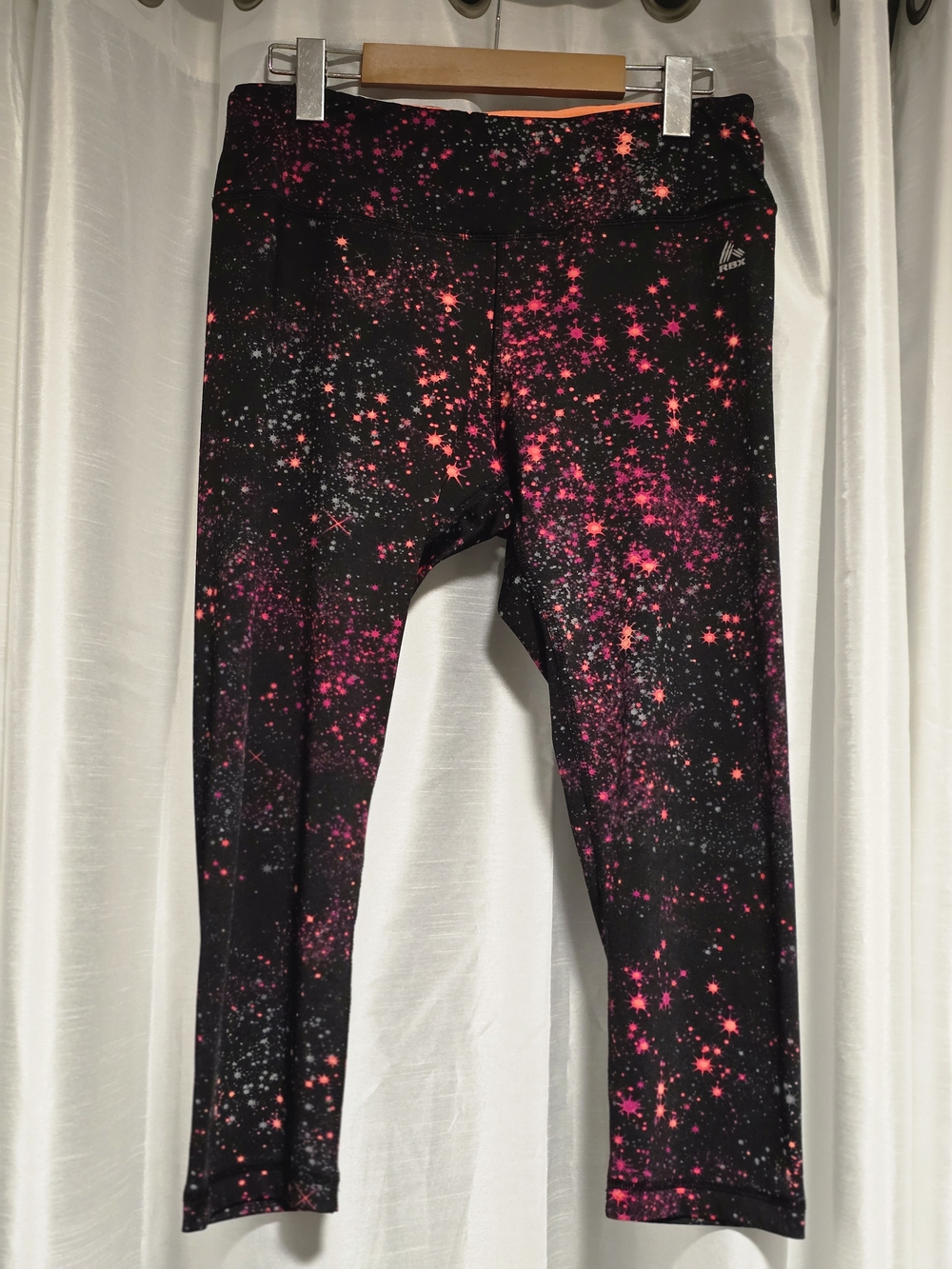 RBX Cropped Leggings with Pink Star Print